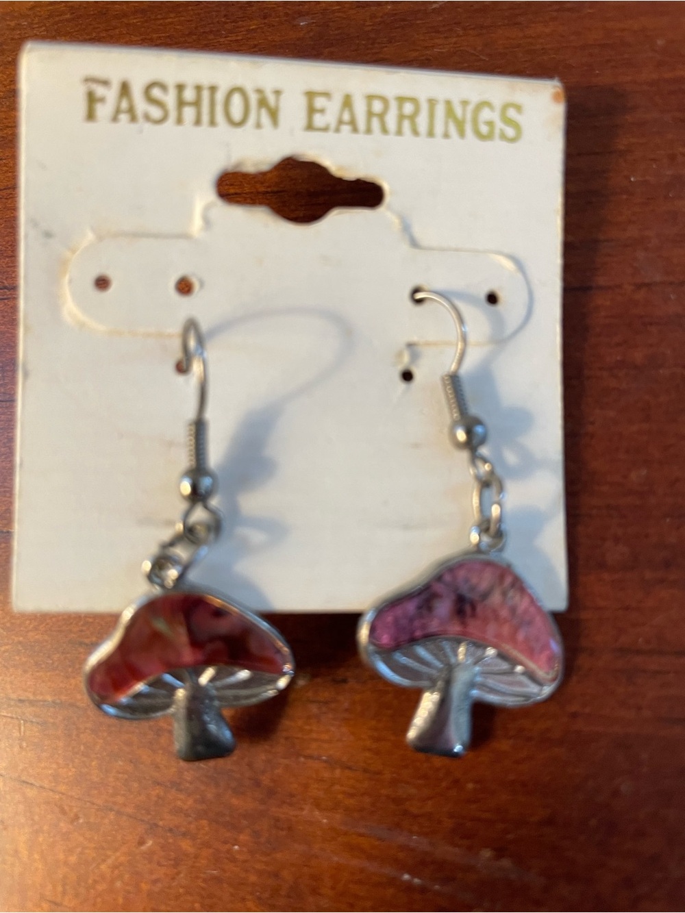 Bundle 3/$12. Pink Mushroom Dangle Earrings